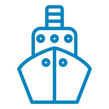 Gemi. Web simgesi basit illüstrasyon