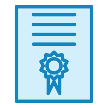 Sertifika modern ikon vektör illüstrasyonu