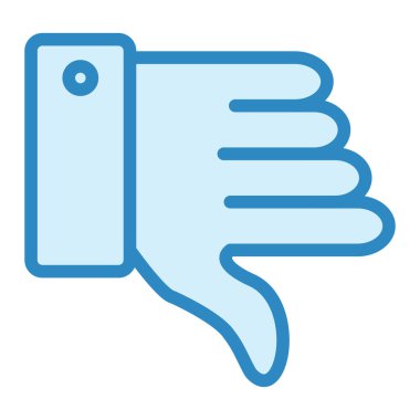 Hoşlanmıyorum. Web simgesi basit illüstrasyon 