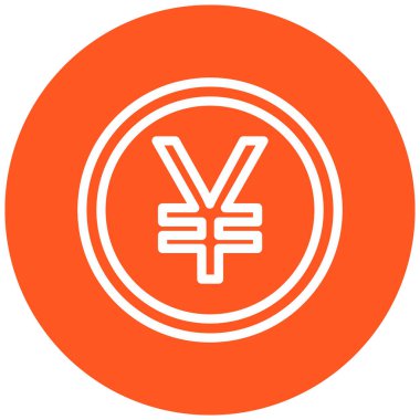 yen. Web simgesi basit illüstrasyon