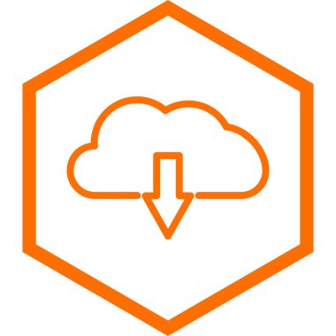 Bulut indirme. Web simgesi