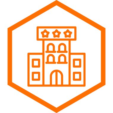 Moda tarzı izole edilmiş arka planda kilise simgesi