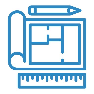 inşaat, bina, araç, onarım, plan, vektör illüstrasyonu