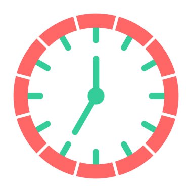 Saat simgesi vektör illüstrasyonu