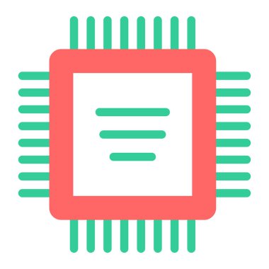 İşlemci. Web simgesi basit illüstrasyon