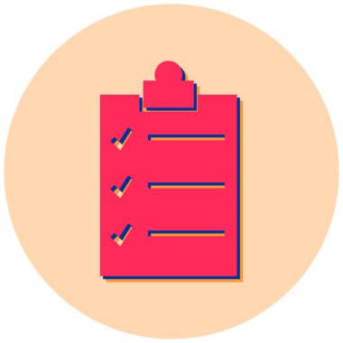 Kontrol listesi. Web simgesi basit illüstrasyon