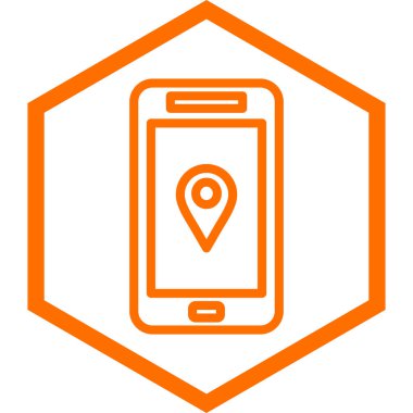 Cep telefonu simgesi, vektör illüstrasyonu