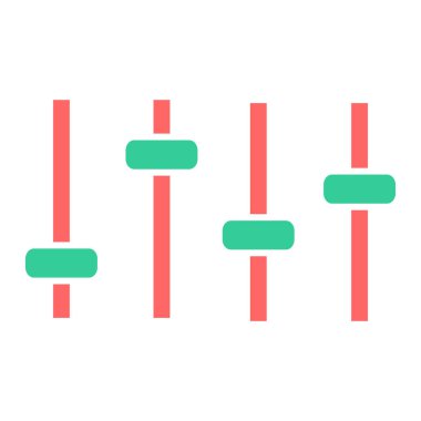 ses eşitleyici simgesi, vektör illüstrasyonu