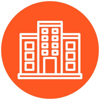 Bina. Web simgesi basit illüstrasyon