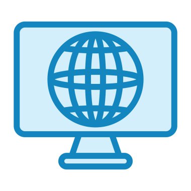 Dünya. Web simgesi basit tasarım