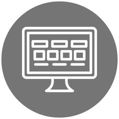 vektör lcd simgesi illüstrasyonu