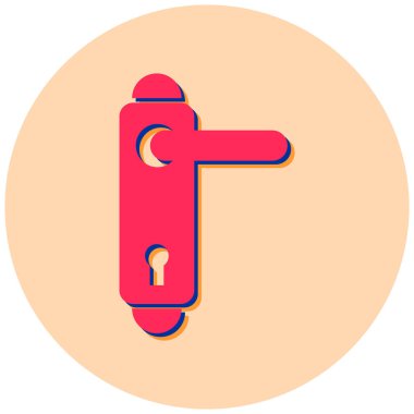 Dairesel anahtar simgesinin vektör çizimi