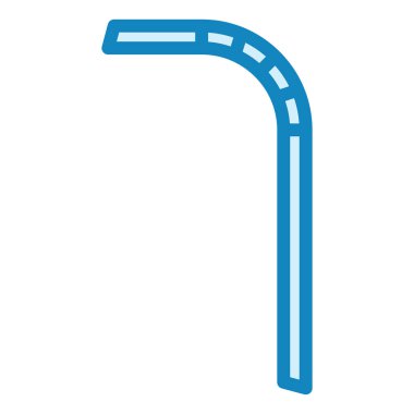 Straw modern simge vektör illüstrasyonu  