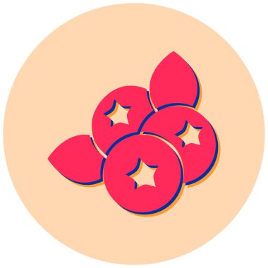 Kırmızı ve beyaz simgenin düz dizaynının vektör çizimi