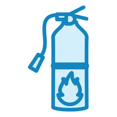 Yangın söndürücüsü. Web simgesi basit illüstrasyon 