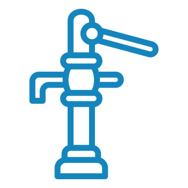 Boru simgesi. Web için su vektörü simgelerinin özet çizimi