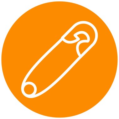 Tek izole edilmiş iğne simgesinin vektör çizimi