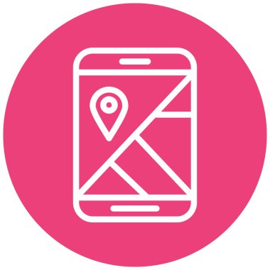 Cep telefonu simgesi, vektör illüstrasyonu