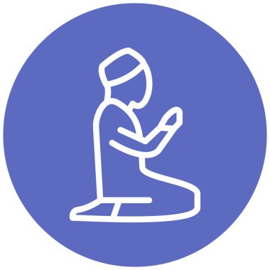 Dua et. Web simgesi basit illüstrasyon