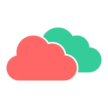 bulut simgesi, vektör illüstrasyonu