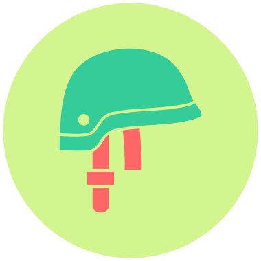 Miğfer. Web simgesi basit illüstrasyon