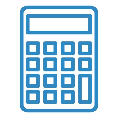 Hesap makinesi simgesi. Web için basit muhasebe vektör simgeleri çizimi