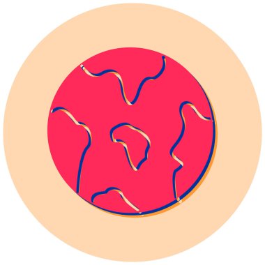 Toprak. Web simgesi basit illüstrasyon