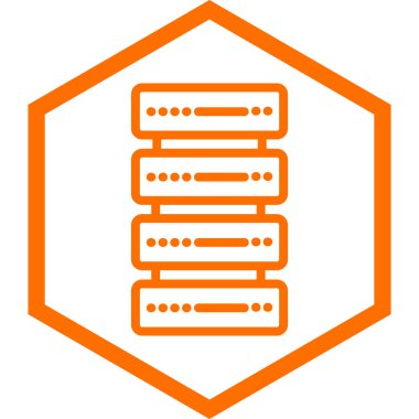 veritabanı. Web simgesi basit illüstrasyon