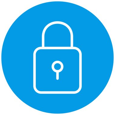 Kilit. Web simgesi basit illüstrasyon