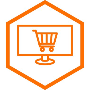 Alışveriş simgesinin vektör illüstrasyonu