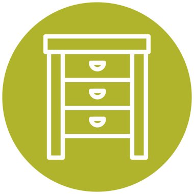 Mobilya. Web simgesi basit illüstrasyon