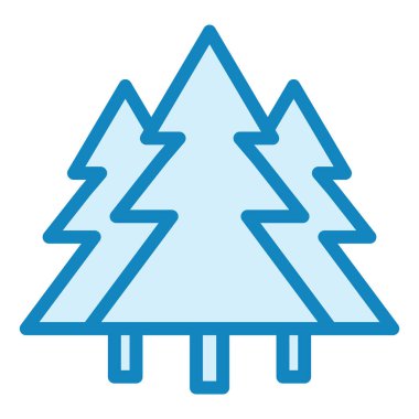 Orman. Web simgesi basit illüstrasyon 