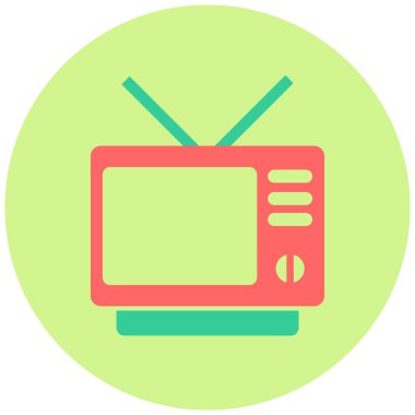 Televizyon. Web simgesi basit illüstrasyon