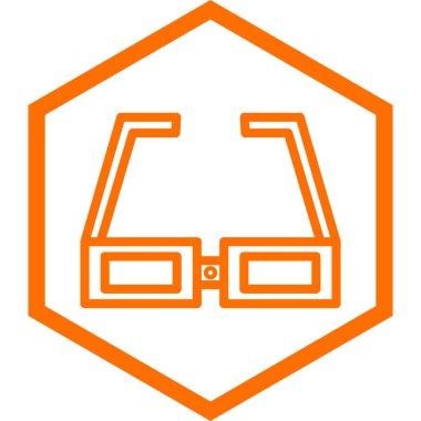 Gözlük. Web simgesi basit illüstrasyon