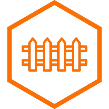 çit simgesi vektör illüstrasyonu