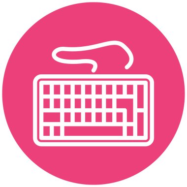 Klavye. Web simgesi basit illüstrasyon