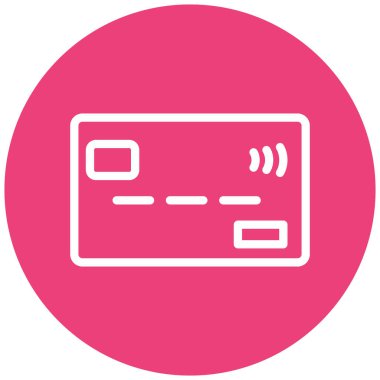 Kredi kartı düz vektör simgesi