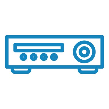 TV oynatıcı simgesi, vektör illüstrasyonu basit tasarım 