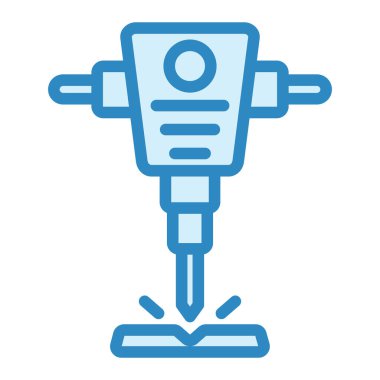 matkap simgesi. Robotik kol vektör çizimi. izole kontur sembolü