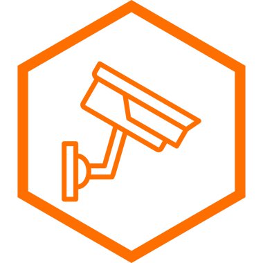 Güvenlik kamerası simgesi. Beyaz arkaplanda izole edilmiş web tasarımı için cctv sistem vektör simgelerinin izometriği