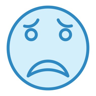 Yorgun. Web simgesi basit illüstrasyon 