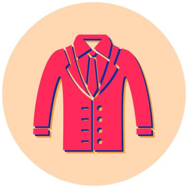 Ceket. Web simgesi basit illüstrasyon