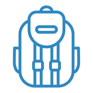 Sırt çantası. Web simgesi basit illüstrasyon