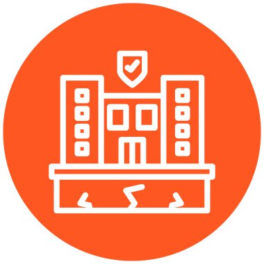 Depo. Web simgesi basit illüstrasyon