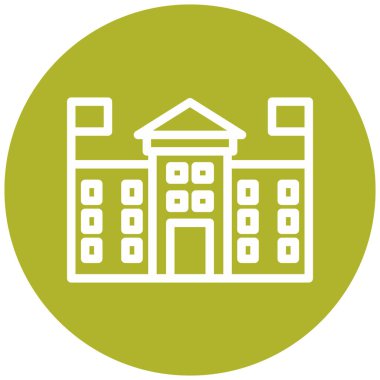 Üniversite. Web simgesi basit illüstrasyon