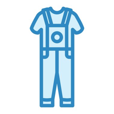 Dungarees web simgesi basit illüstrasyon
