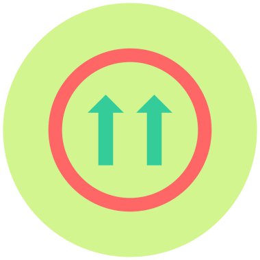 Tek Yönlü simgenin vektör illüstrasyonu