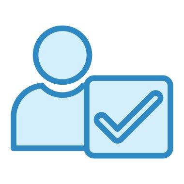 Doğrulanmış Kullanıcı simgesi vektör illüstrasyonu