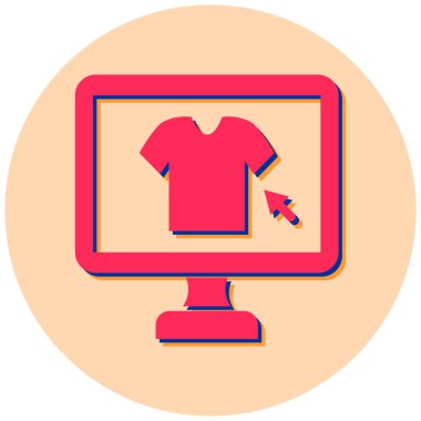 Alışveriş. Web simgesi basit illüstrasyon