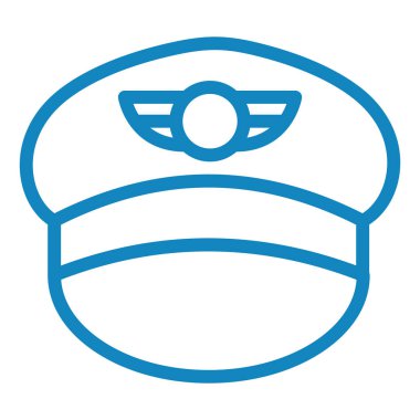 Pilot şapkası. Web simgesi basit illüstrasyon